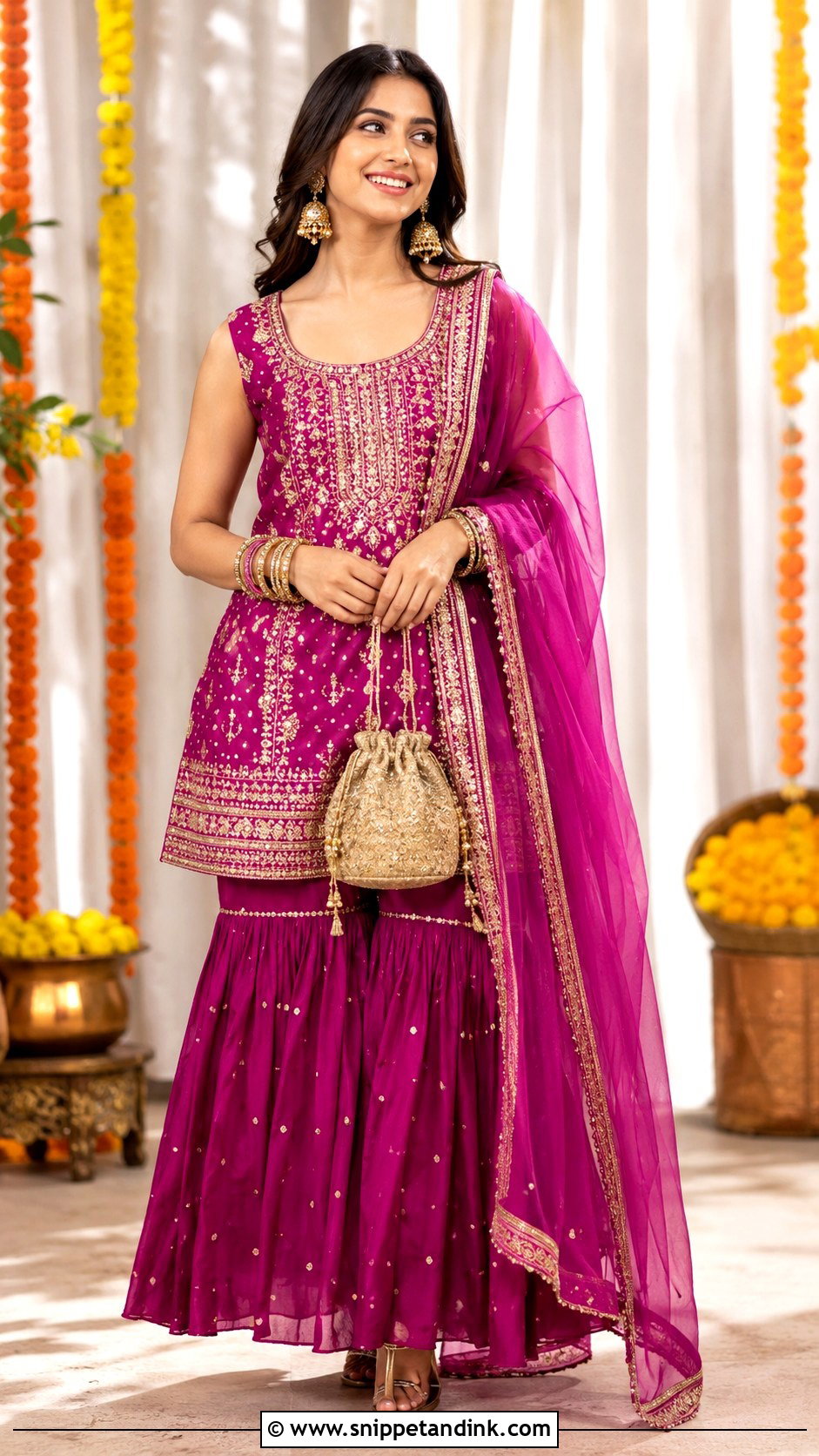 Short Frock With Sharara - Snippet and Ink - 20 Frock Design for Wedding Ideas