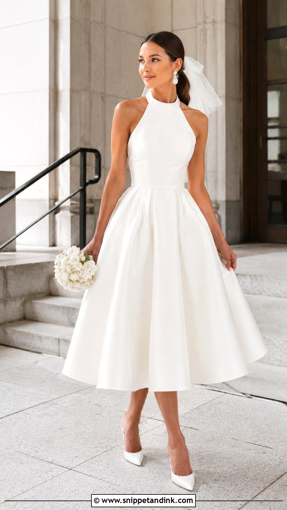 Short Halter Neck Wedding Gown - Snippet and Ink - 20 Halter Neck Wedding Gown Ideas