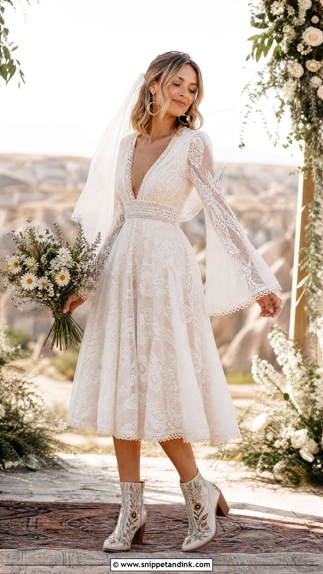 Short Hippie Wedding Dress - Snippet and Ink - 20 Hippie Wedding Dresses