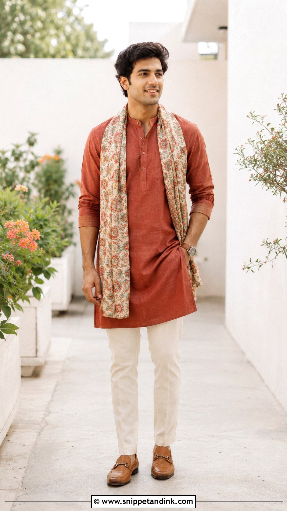 Short Kurta With Straight Pants For Bride Brother - Snippet and Ink - 20 Bride Brother Outfit Ideas