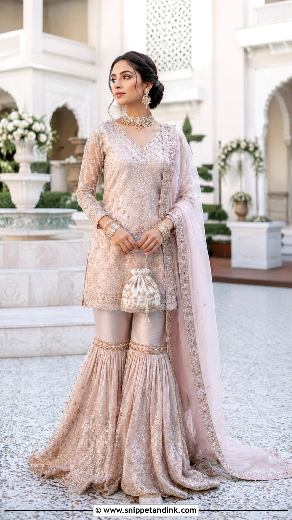 Short Kurti Garara Bridal Dress - Snippet and Ink - 20 Garara Bridal Dress Ideas