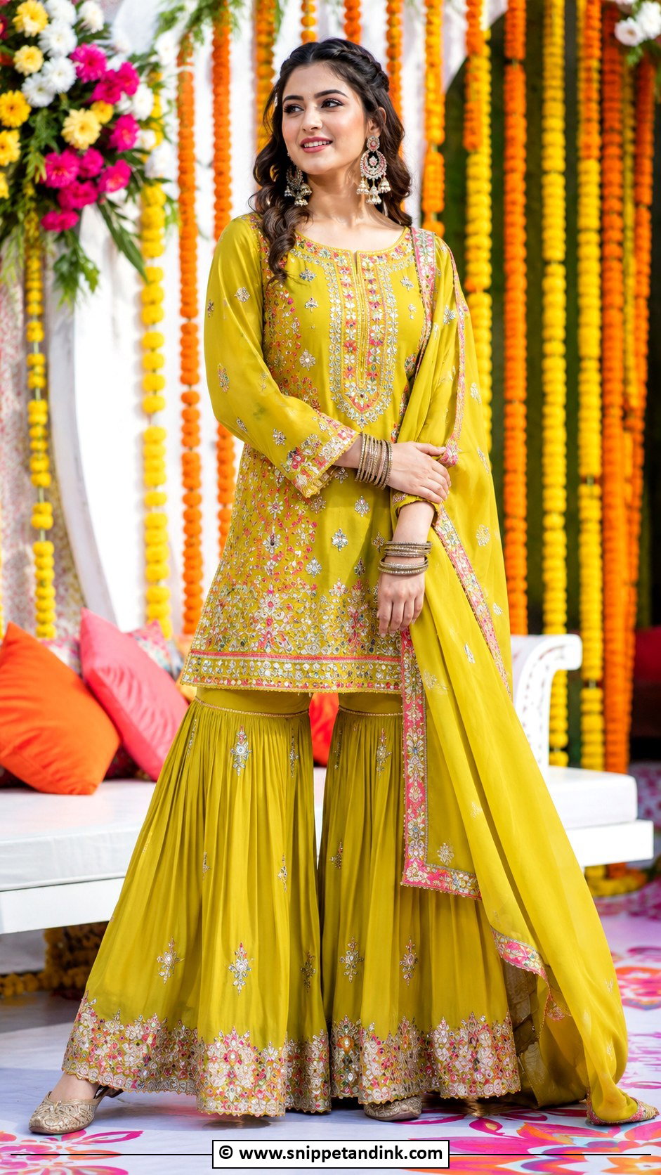 Short Kurti Sarara Dress - Snippet and Ink - 30 Sarara Dress Indian Weddings Ideas