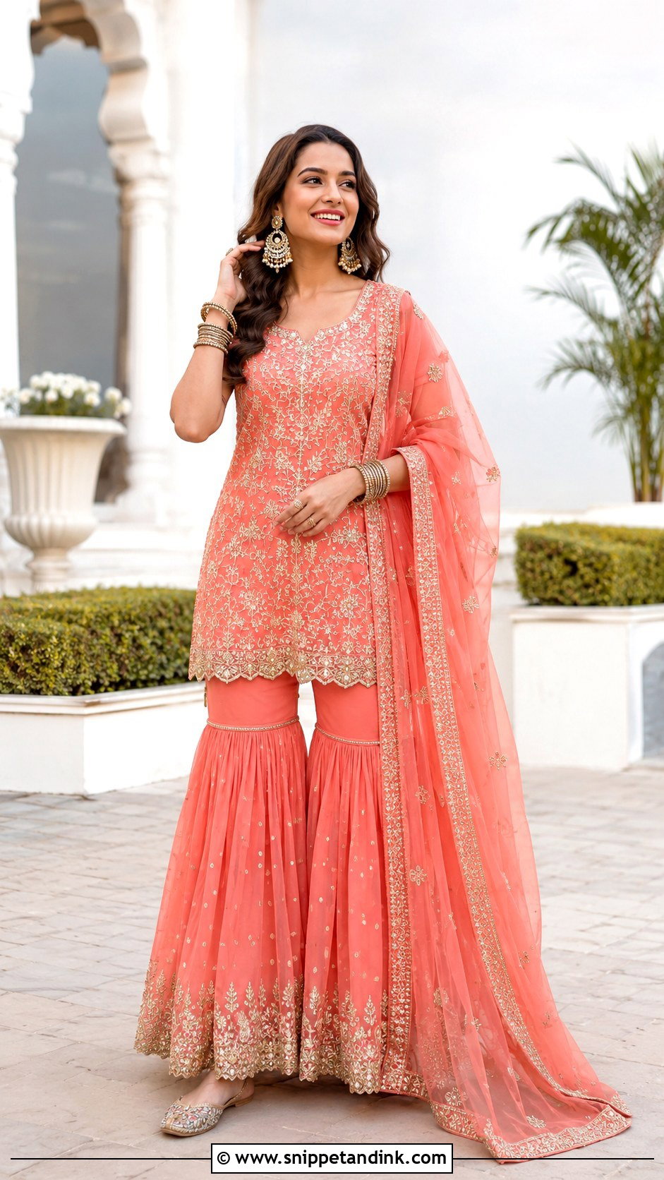 Short Kurti Sharara Outfit - Snippet and Ink - 25 Wedding Sharara Ideas
