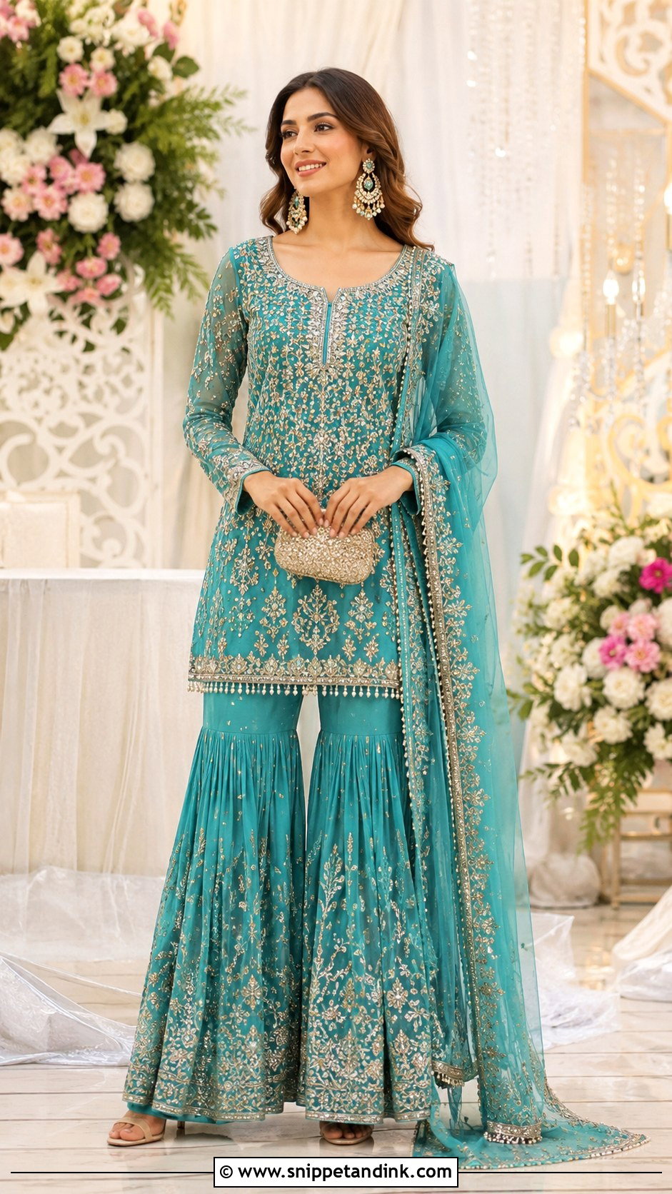 Short Kurti Sharara Set For Wedding - Snippet and Ink - 25 Sharara Set Indian Weddings Ideas
