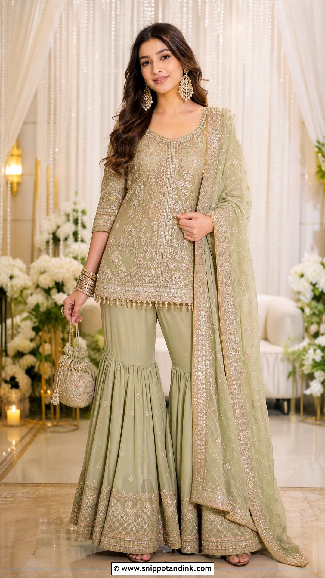 Short Kurti Sharara Suit - Snippet and Ink - 25 Heavy Sharara Suits for Wedding