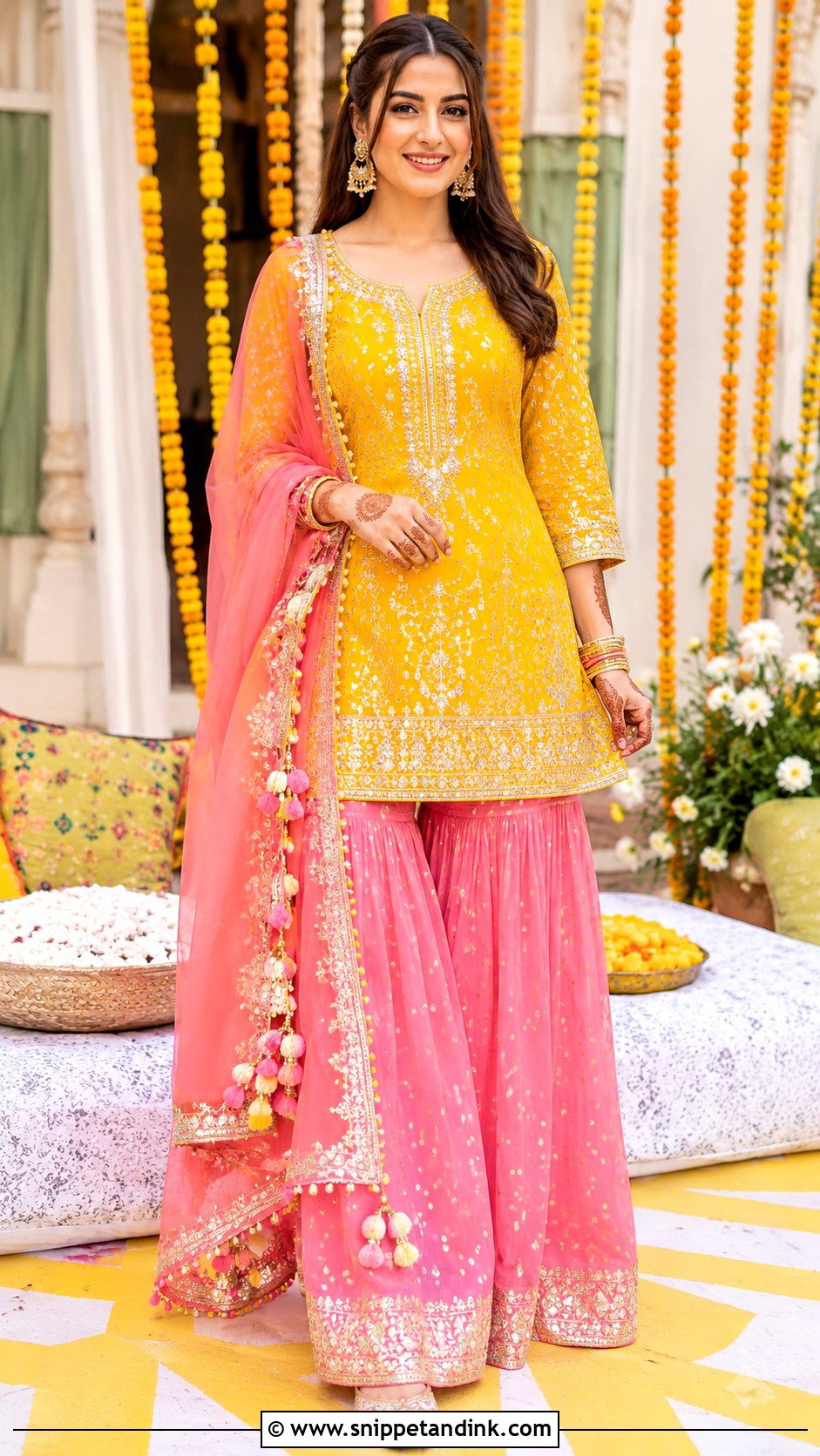Short Kurti With Sharara Outfit - Snippet and Ink - 25 Latest Pakistani Wedding Outfits