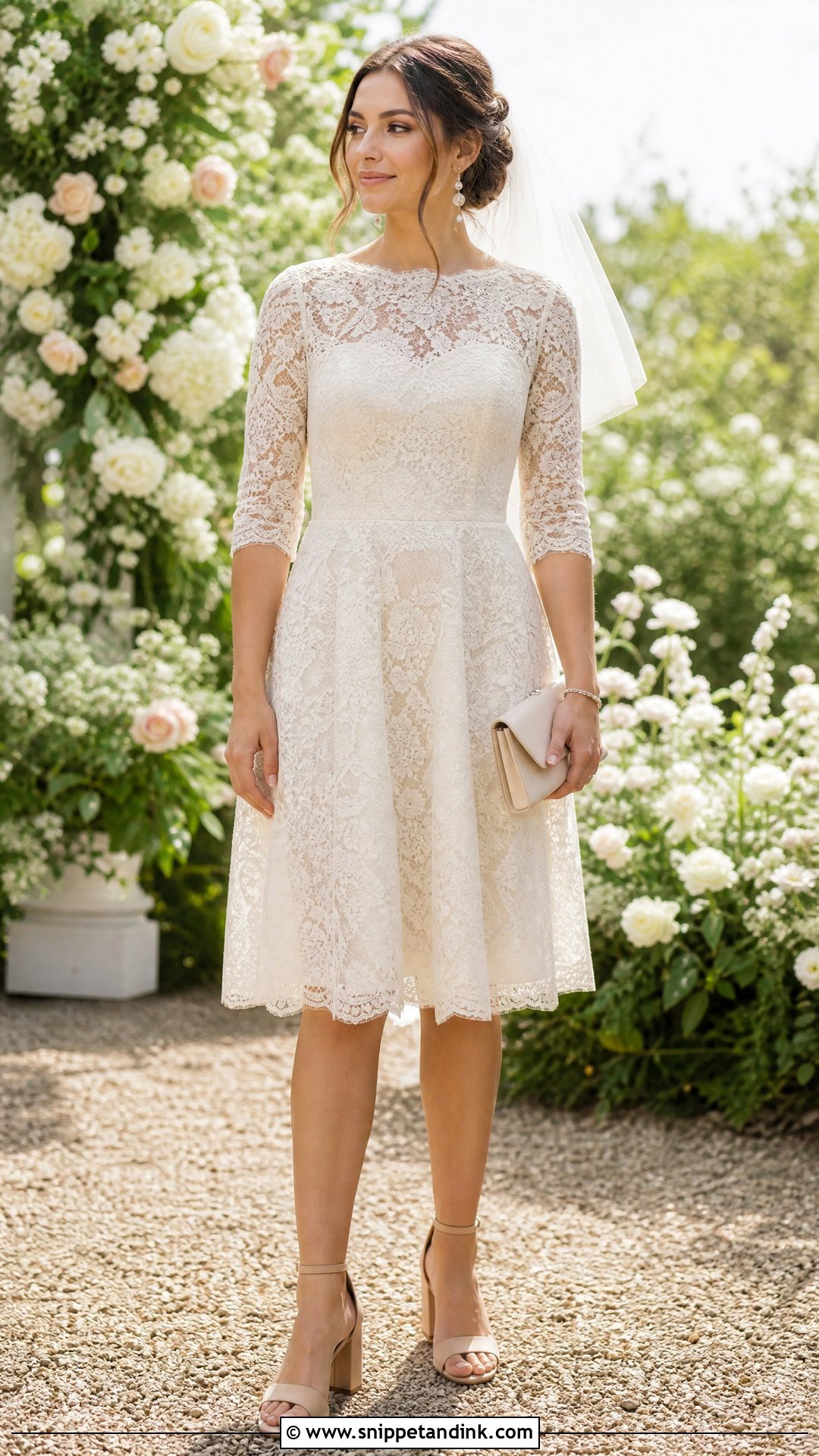 Short Lace Casual Wedding Dress - Snippet and Ink - 20 Short Casual Wedding Dress Ideas