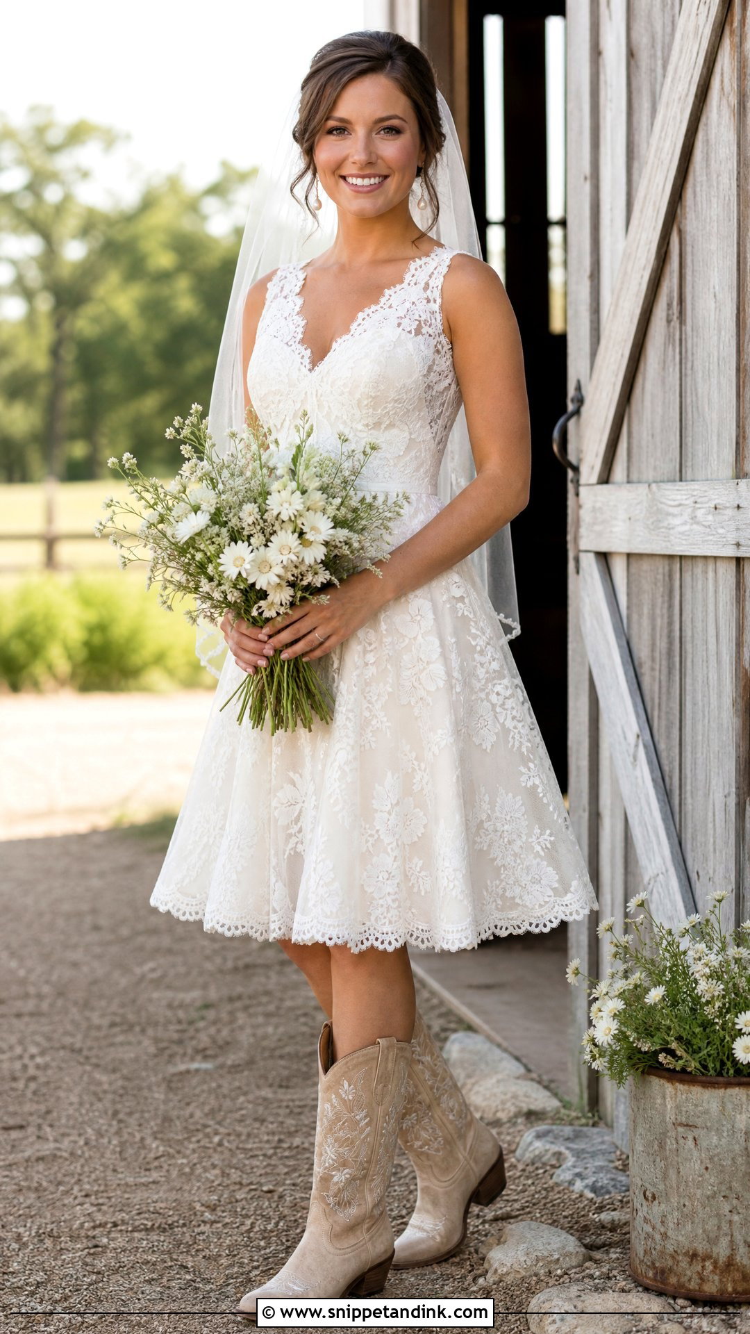 Short Lace Country Wedding Dress - Snippet and Ink - 20 Short Country Wedding Dress Ideas