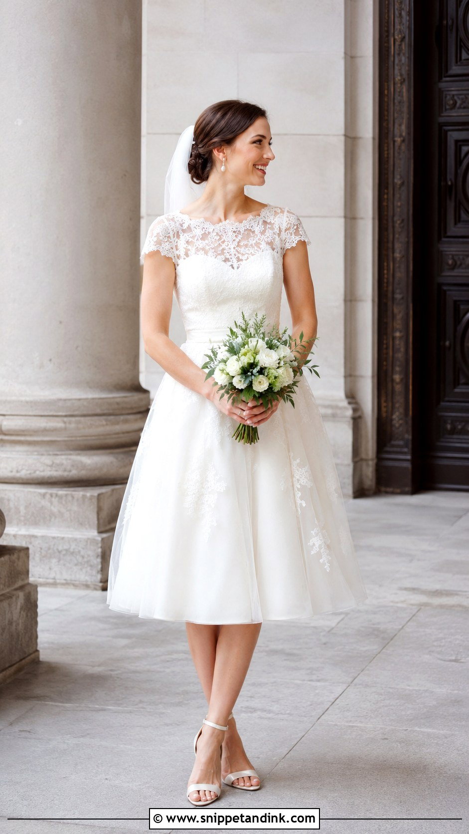 Short Lace Sleeve Wedding Dress - Snippet and Ink - 25 Lace Sleeves Wedding Dresses