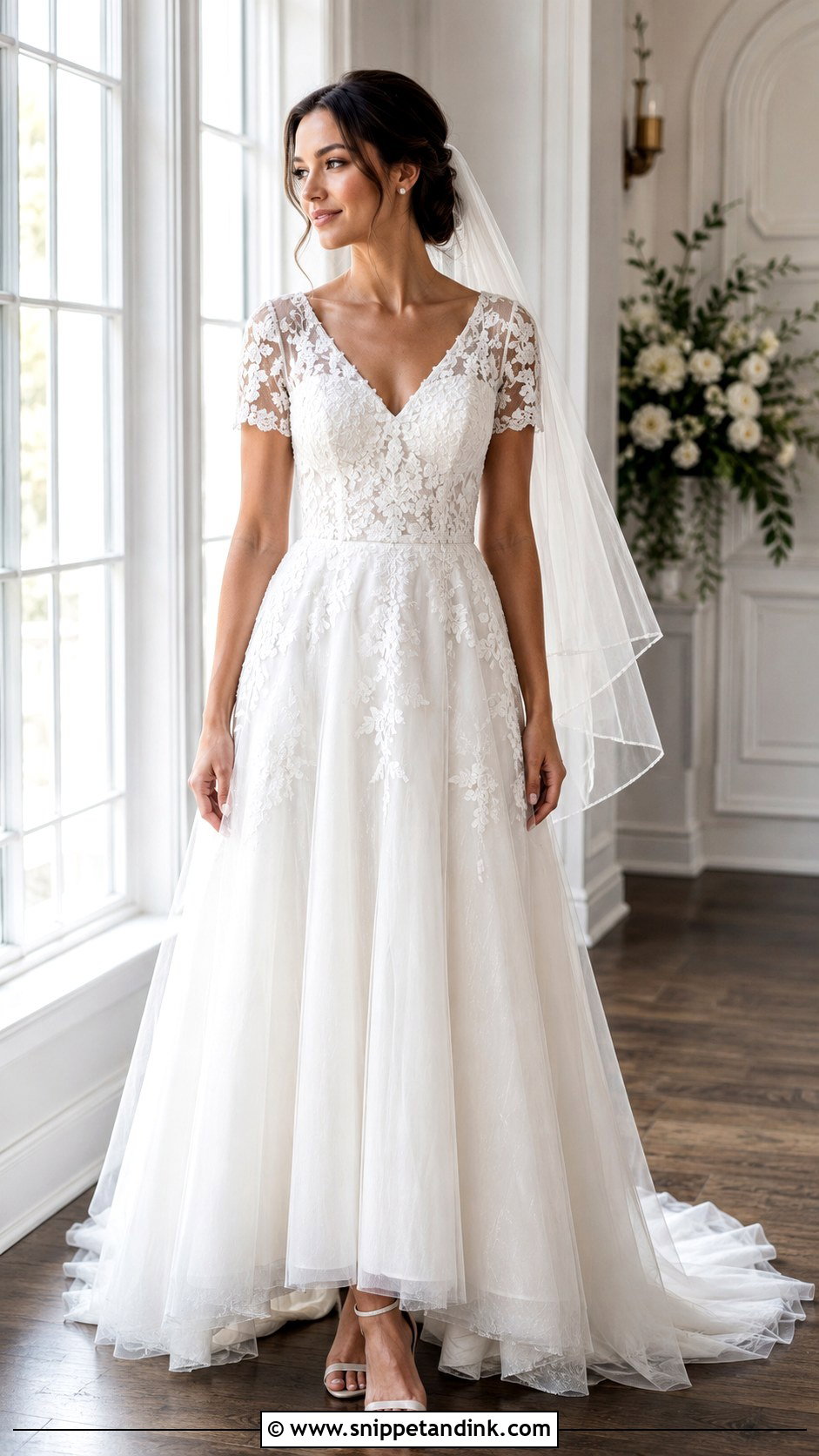 Short Lace Sleeves for a Wedding Dress - Snippet and Ink - 20 Adding Sleeves to Wedding Dress