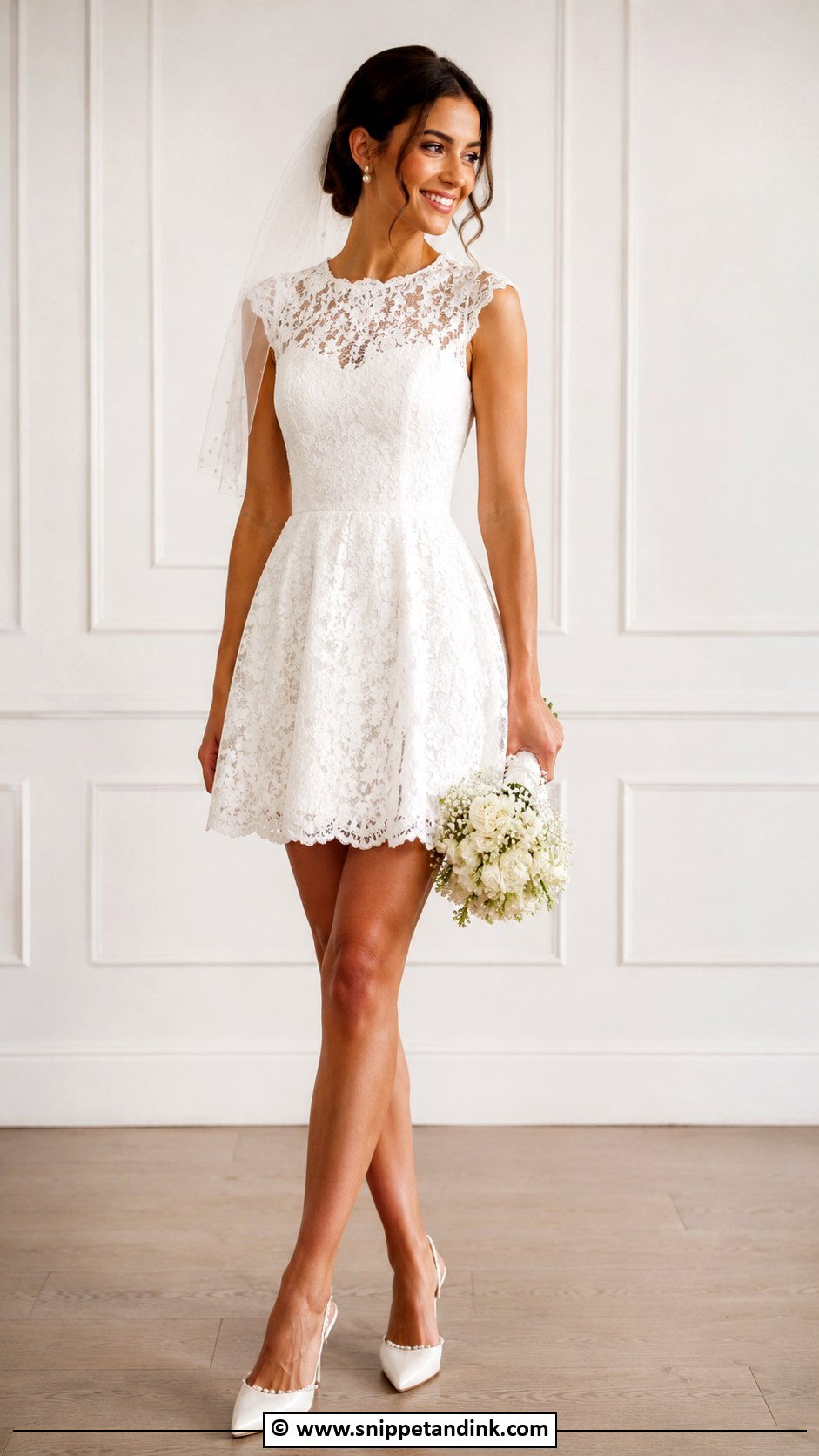 Short Lace Wedding Dress - Snippet and Ink - 30 Cute Wedding Dresses