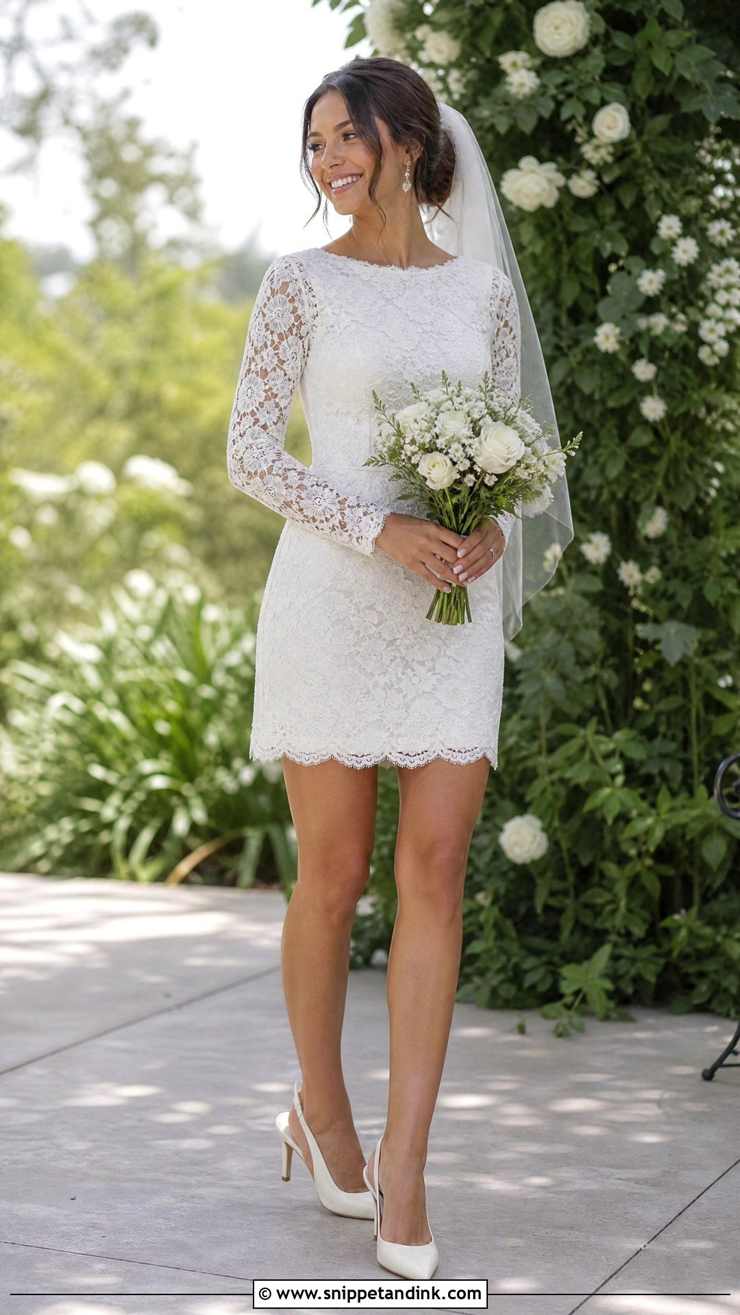 Short Lace White Wedding Dress - Snippet and Ink - 25 Short White Wedding Dress Ideas