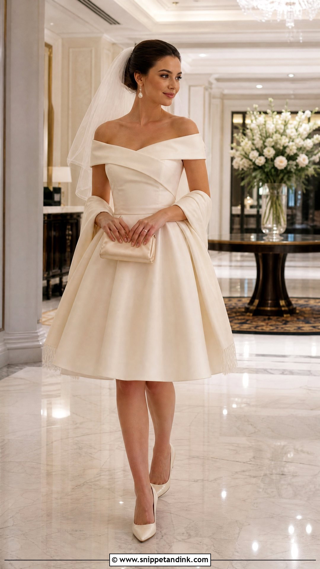 Short Off Shoulder Wedding Dress - Snippet and Ink - 20 Wedding Dresses Simple Short
