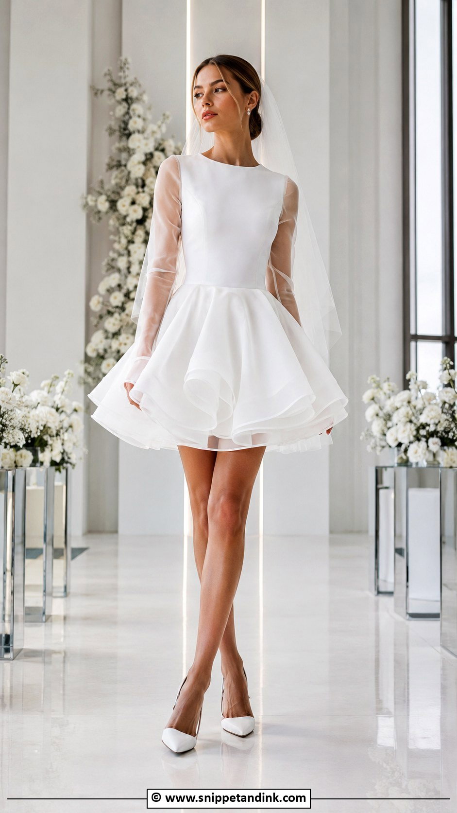 Short Organza Wedding Dress - Snippet and Ink - 30 Short Wedding Dresses