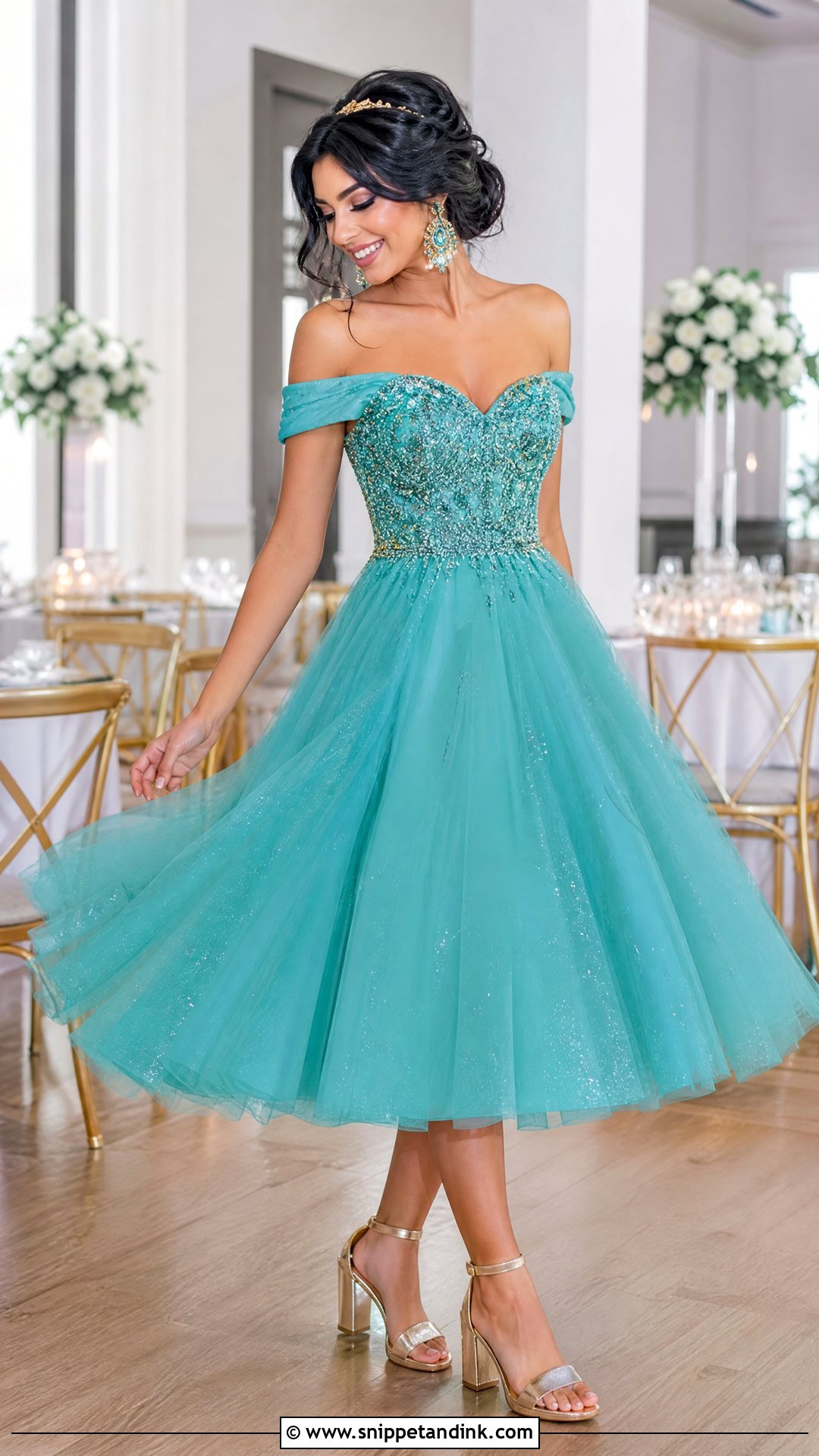Short Princess Jasmine Reception Dress - Snippet and Ink - 20 Princess Jasmine Wedding Dress Ideas