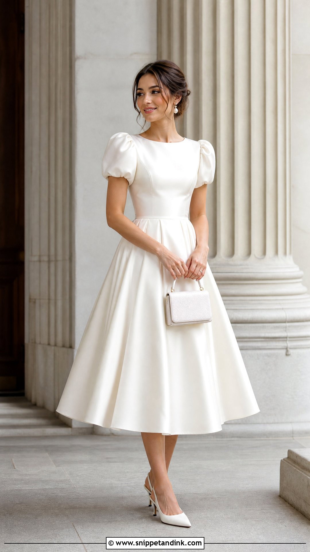 Short Puff Sleeve Wedding Dress - Snippet and Ink - 20 Wedding Dress Puff Sleeves
