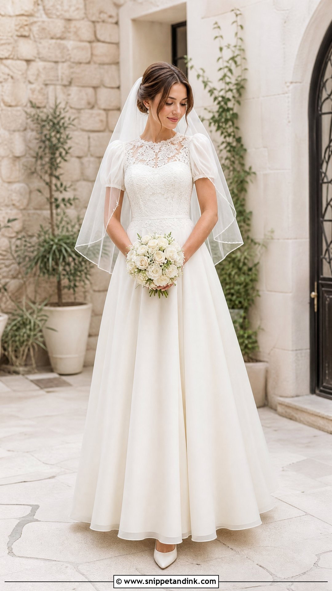 Short Puffy Sleeve Wedding Dress - Snippet and Ink - 20 Wedding Dresses with Puffy Sleeves