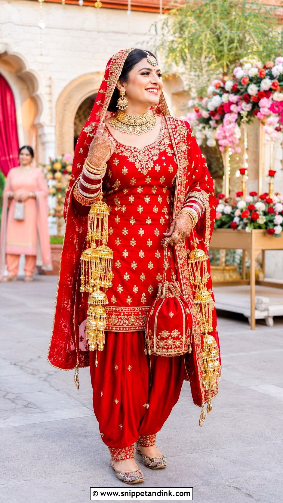 Short Red Punjabi Bridal Patiala Suit - Snippet and Ink - 20 Red Punjabi Bridal Suits