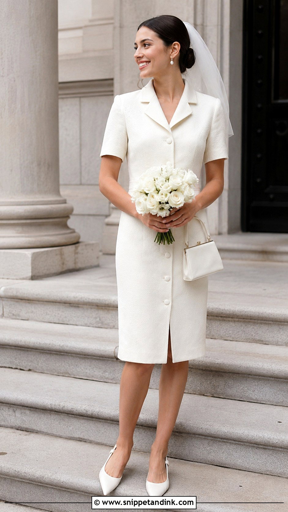 Short Retro Courthouse Wedding Dress - Snippet and Ink - 25 Retro Wedding Dress Ideas