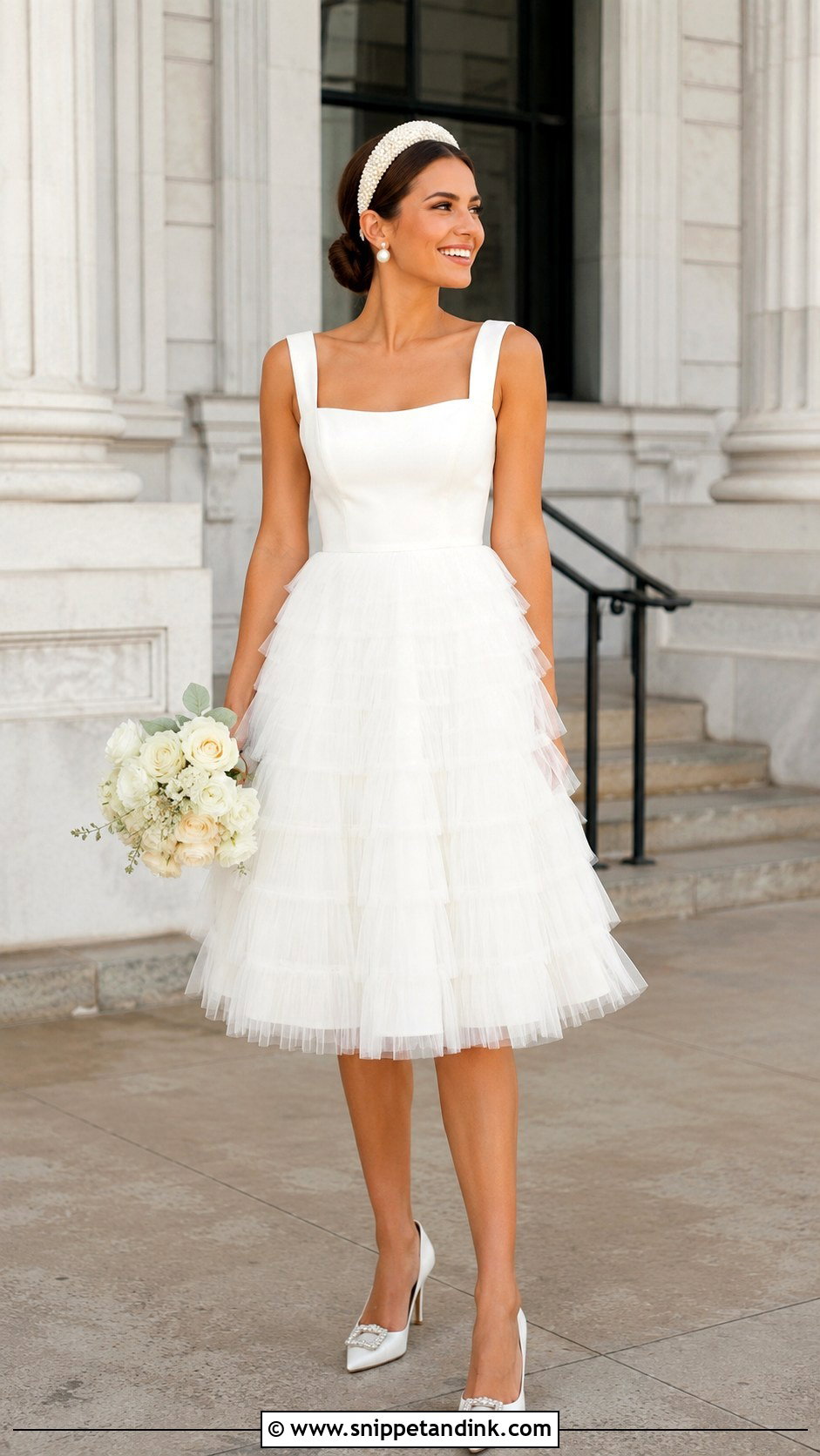 Short Ruffled Wedding Dress - Snippet and Ink - 20 Ruffled Wedding Dress Ideas