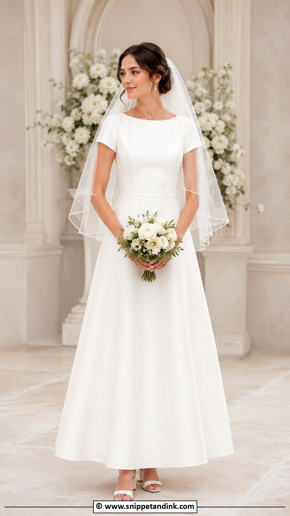 Short Sleeve A Line Wedding Dress - Snippet and Ink - 30 Short Sleeve Wedding Dress Ideas
