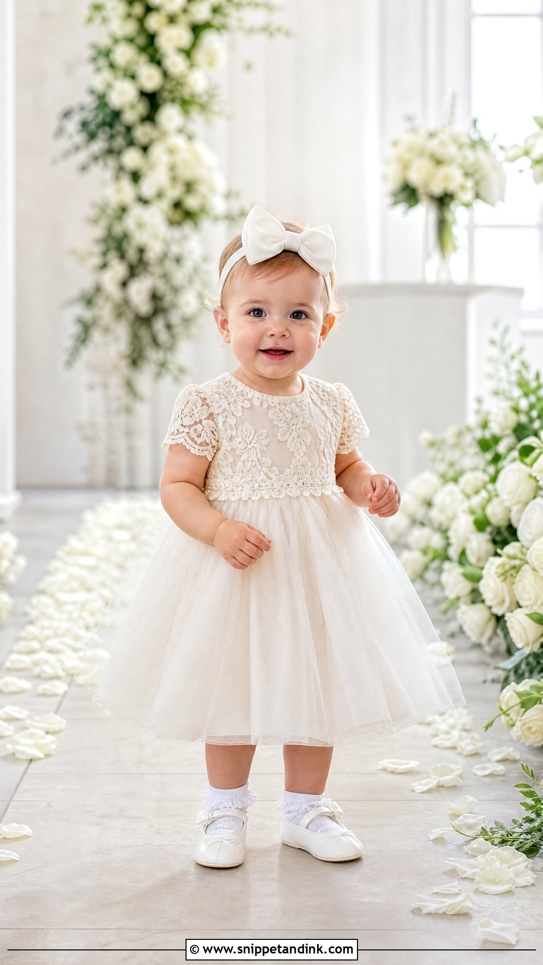 Short Sleeve Baby Girl Wedding Dress - Snippet and Ink - 25 Baby Girl Wedding Dress Ideas
