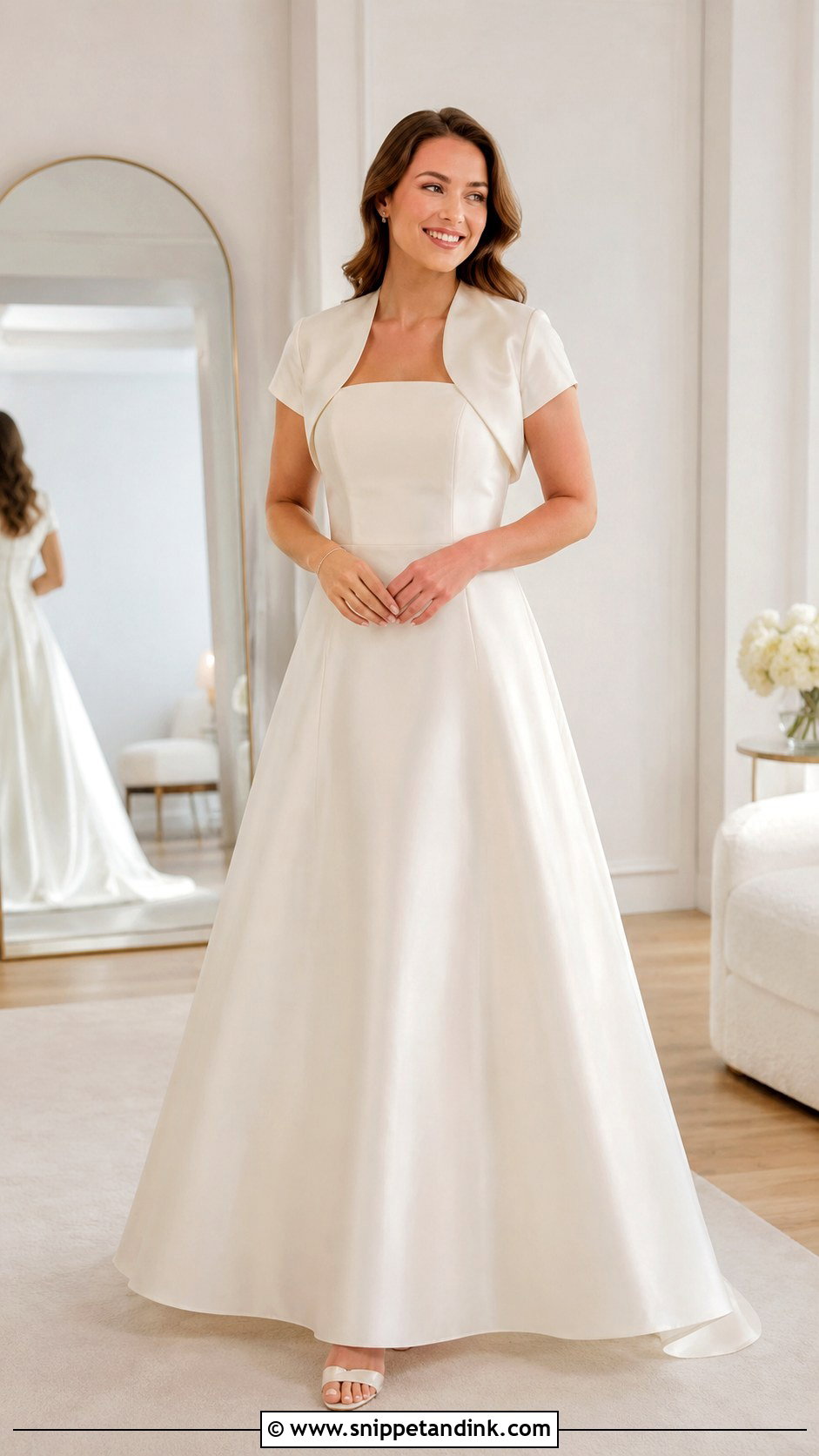Short Sleeve Bolero Wedding Dress - Snippet and Ink - 25 Bolero Wedding Dress Ideas