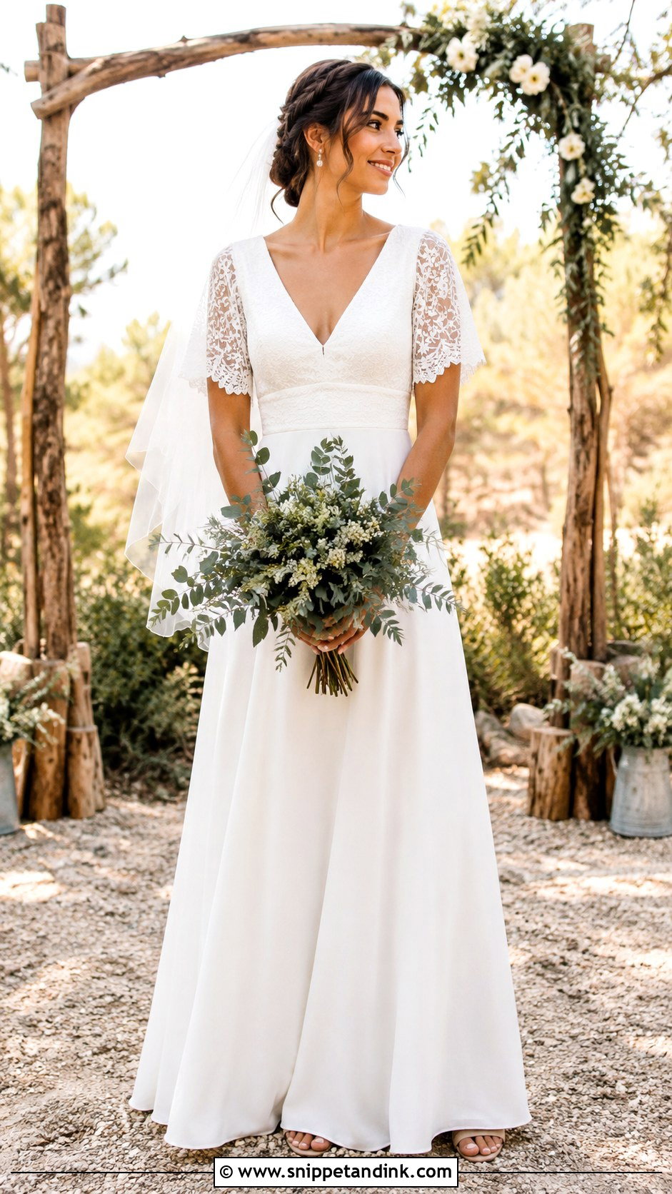 Short Sleeve Camp Wedding Dress - Snippet and Ink - 20 Camp Wedding Dress Ideas