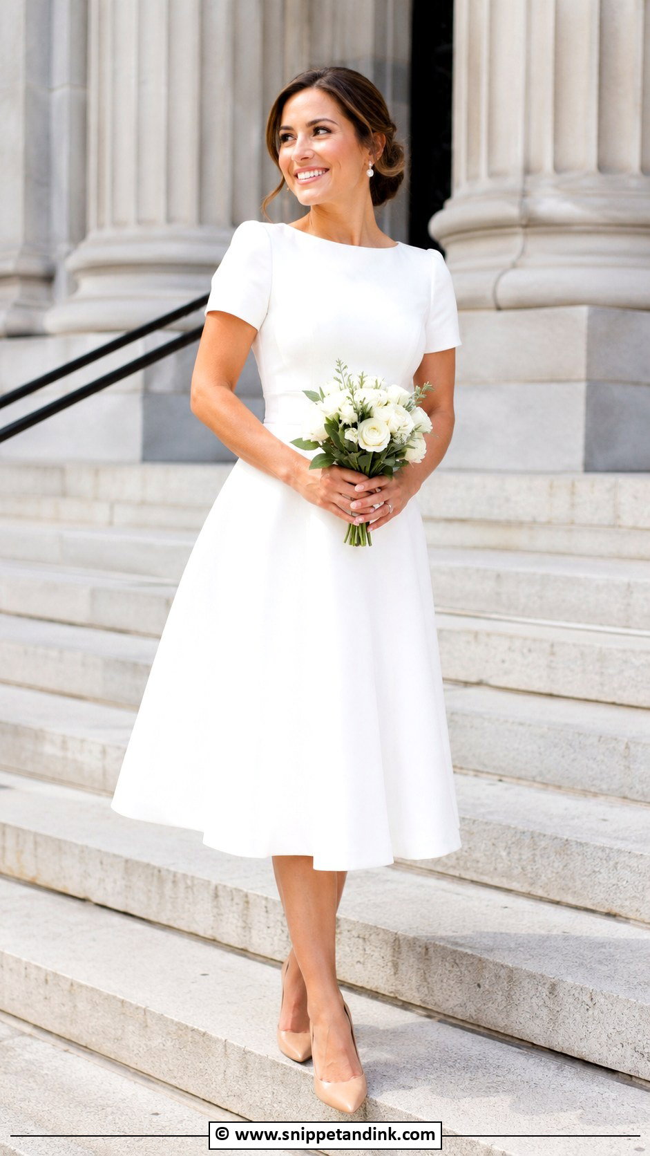 Short Sleeve Court Wedding Dress - Snippet and Ink - 30 Court Wedding Dress Ideas