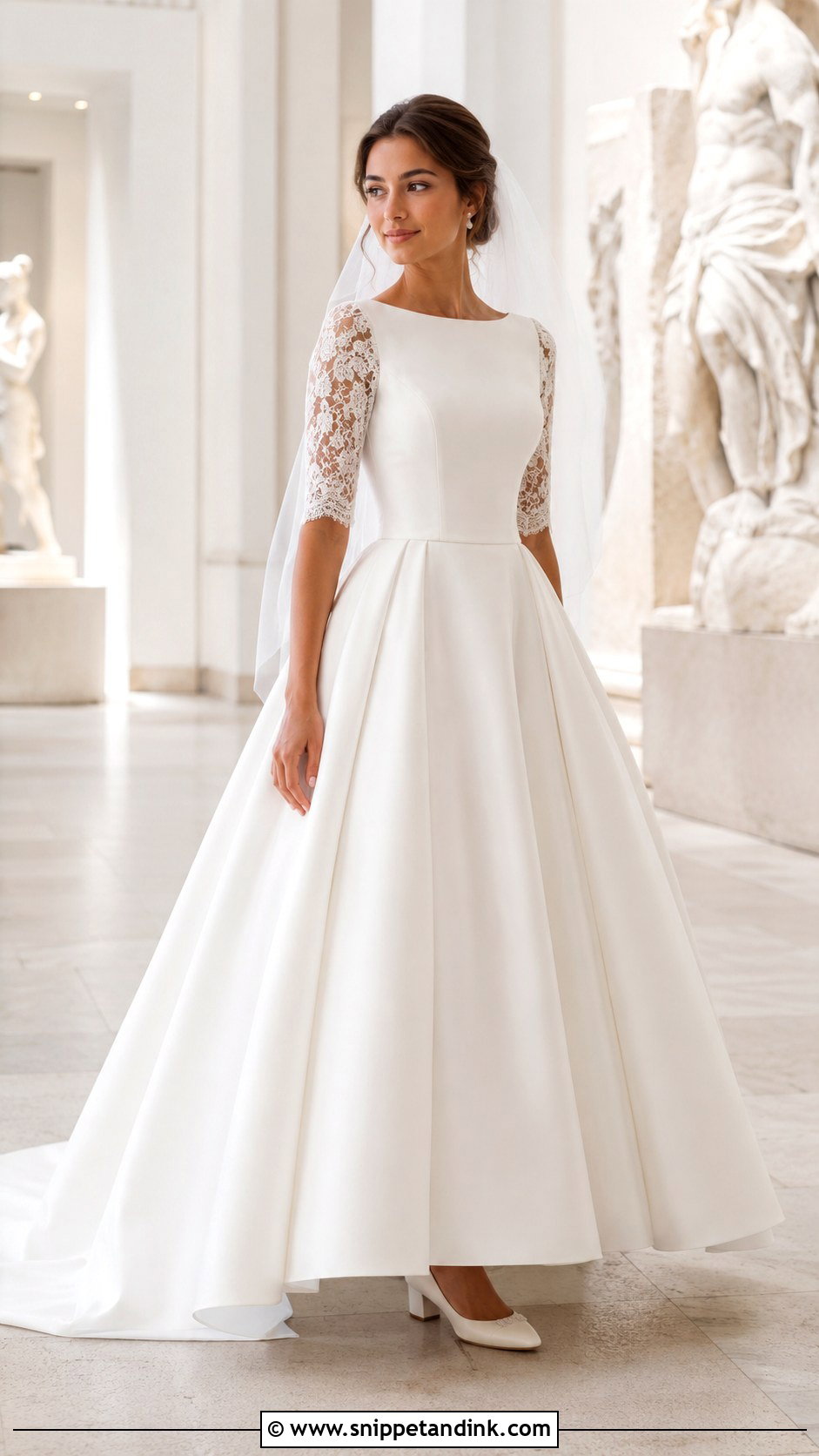 Short Sleeve Princess Wedding Dress - Snippet and Ink - 20 Princess Wedding Dresses with Sleeves