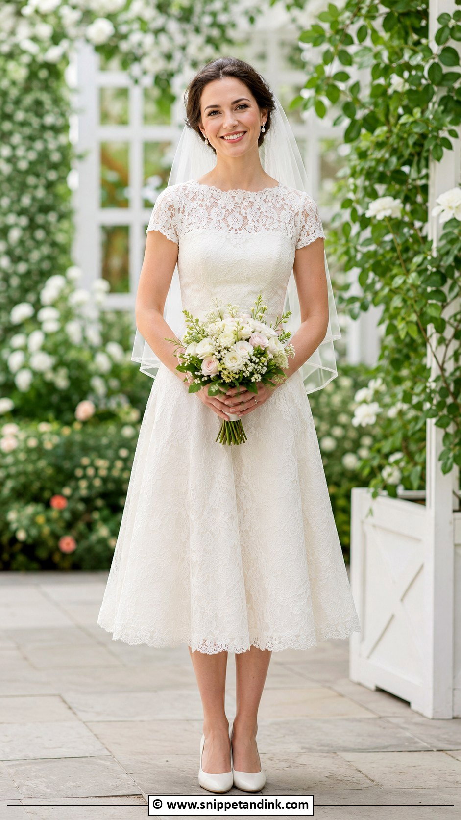 Short Sleeve Wedding Dress - Snippet and Ink - 30 Bridal Dress Fashion Ideas