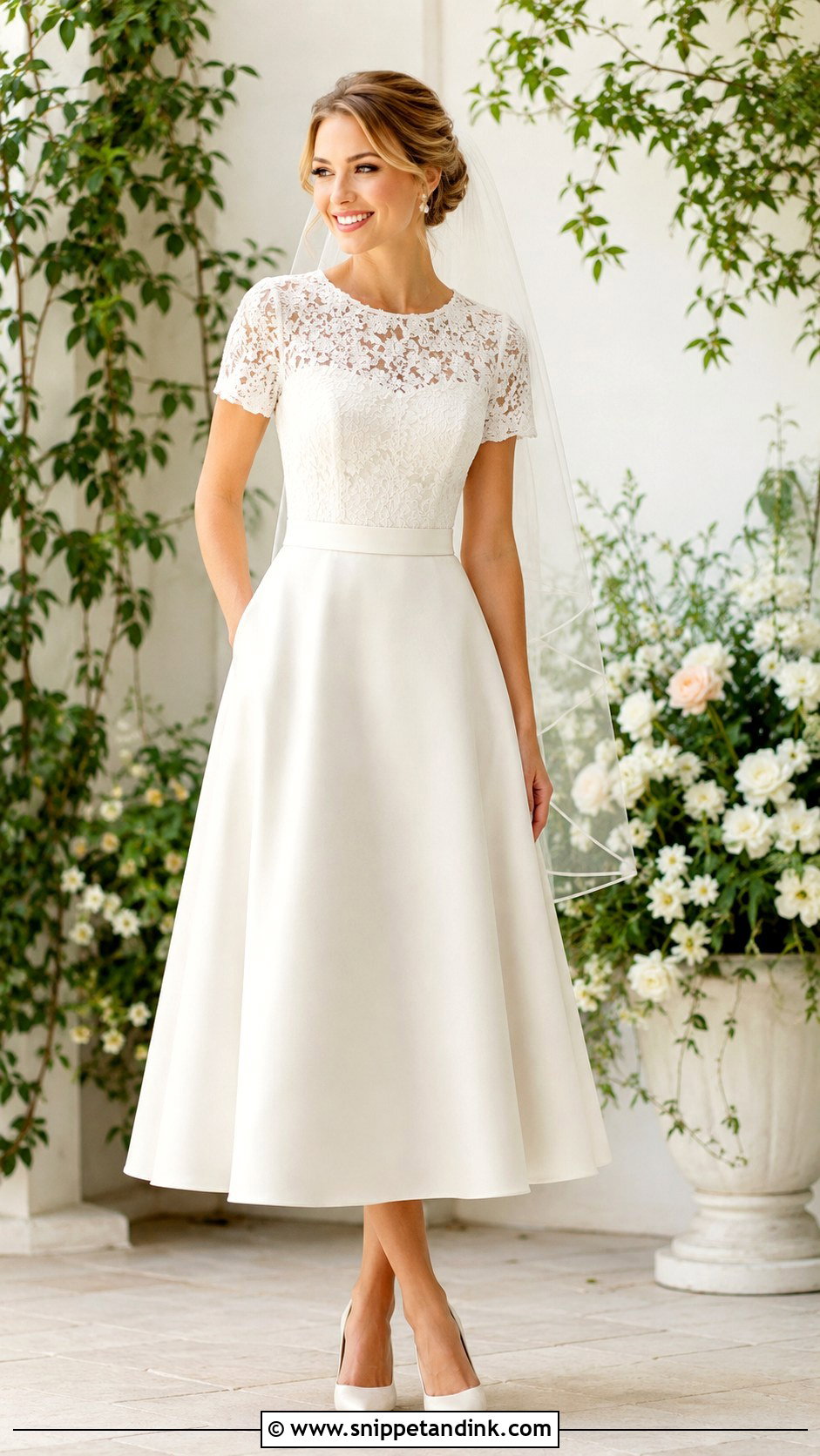 Short Sleeve Wedding Dress - Snippet and Ink - 25 Sleeved Wedding Dress Ideas