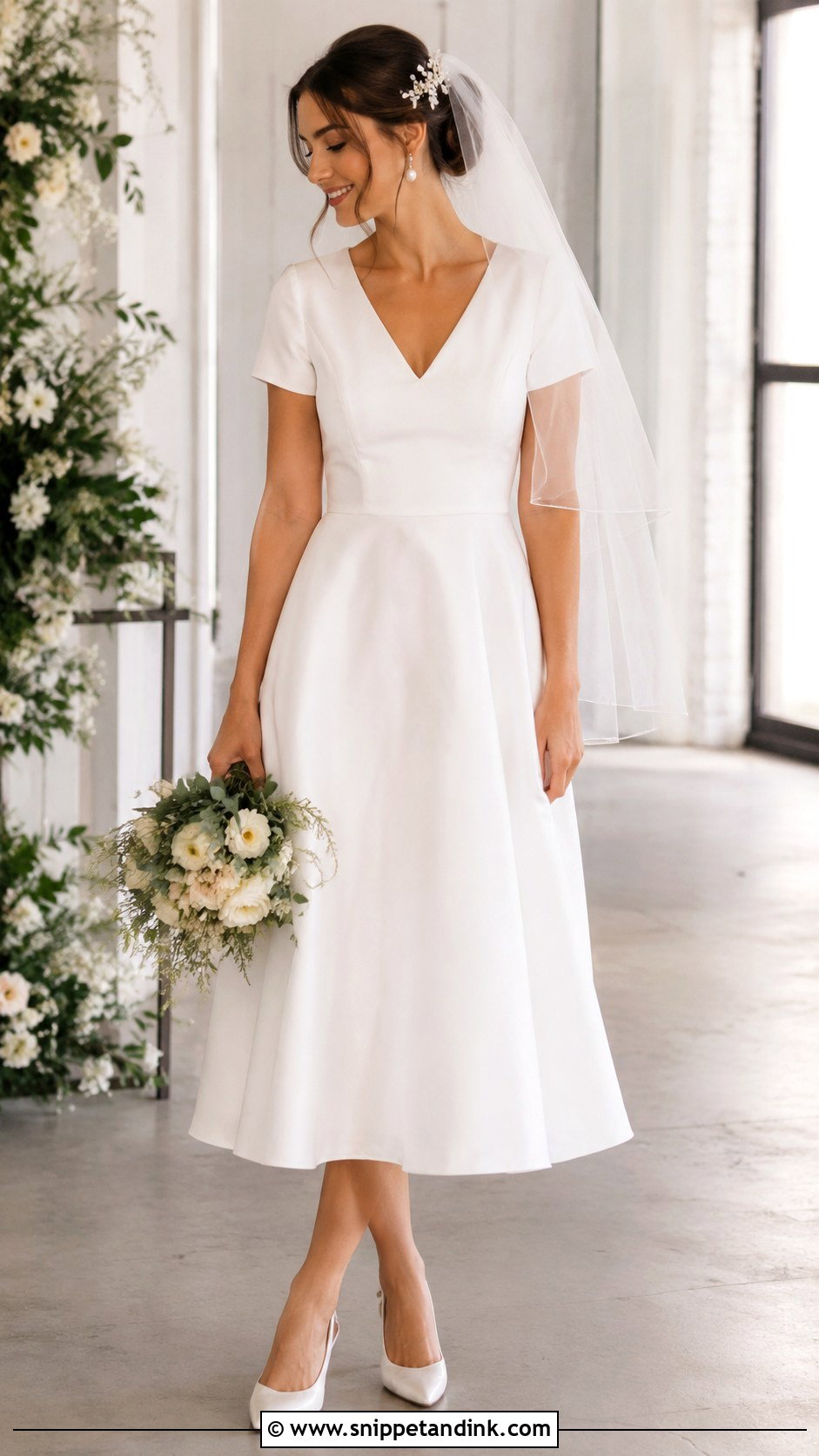 Short Sleeve Wedding Dress - Snippet and Ink - 20 Basic Wedding Dress Ideas