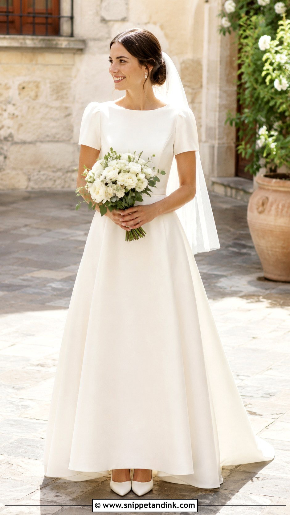 Short Sleeve Wedding Dress - Snippet and Ink - 25 Perfect Wedding Dress Ideas