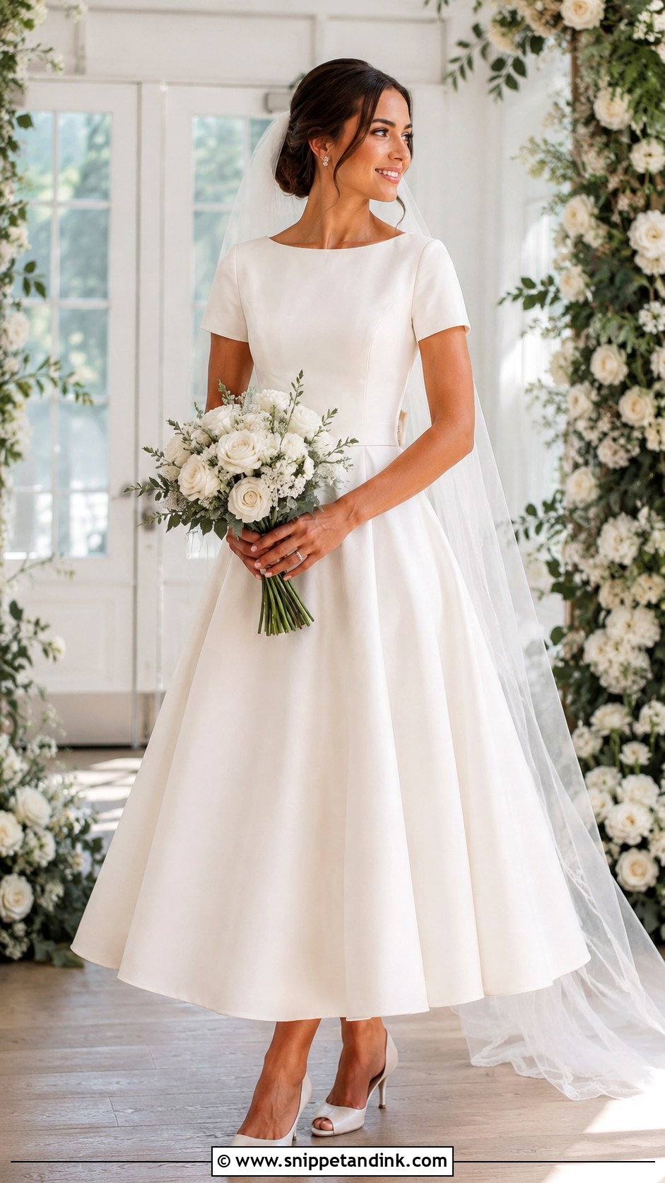 Short Sleeve Wedding Dress - Snippet and Ink - 25 Timeless Wedding Dresses