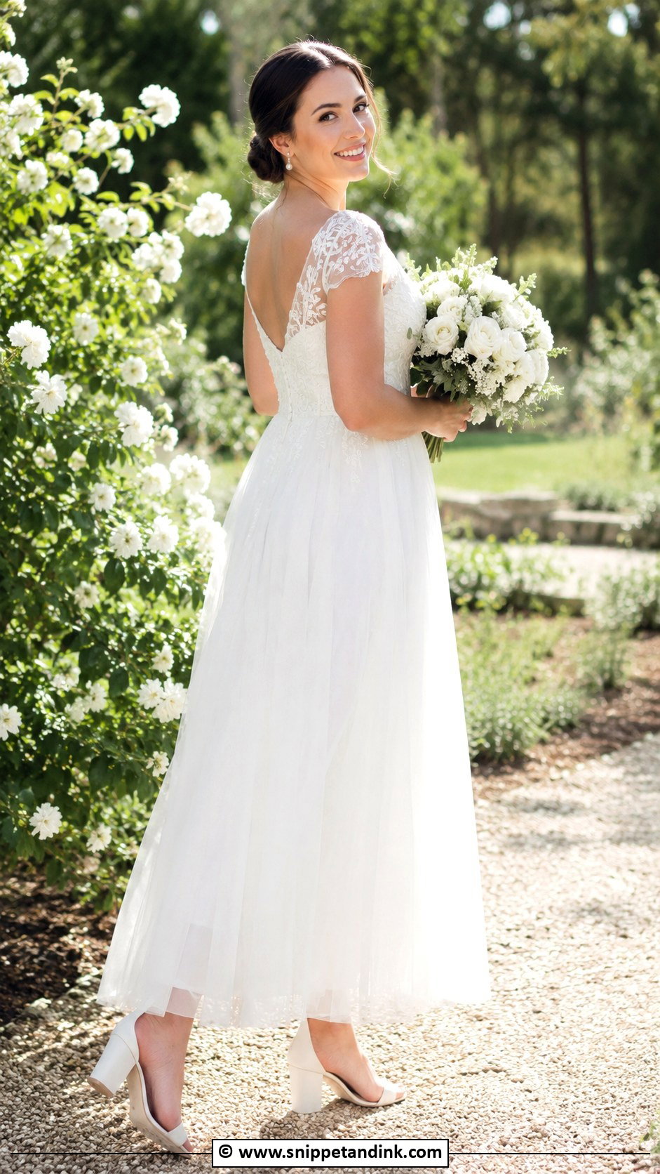 Short Sleeve Wedding Dress - Snippet and Ink - 30 Flowy Wedding Dress Ideas