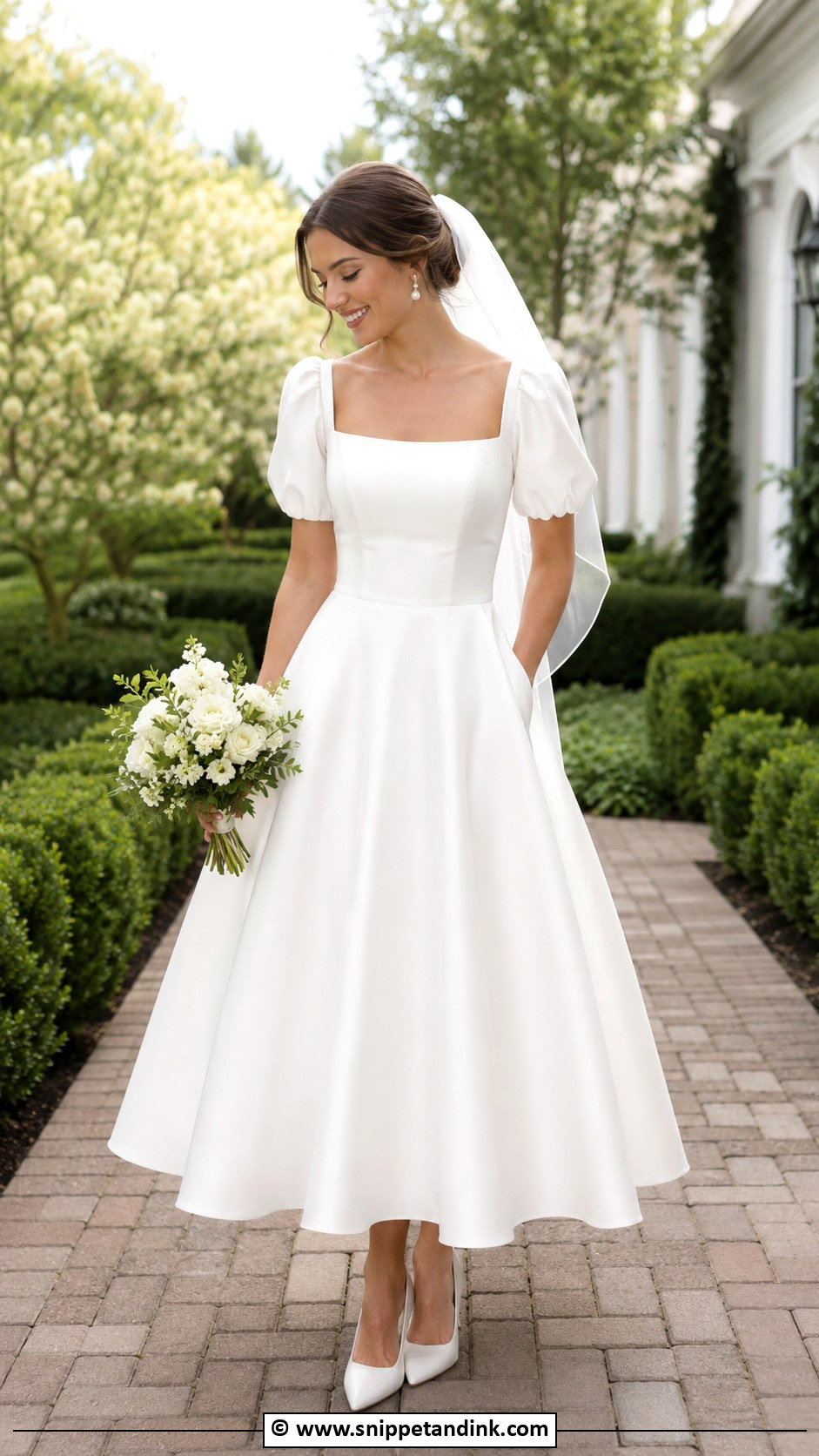 Short Sleeve Wedding Dress - Snippet and Ink - 30 Wedding Dress Aesthetic Ideas