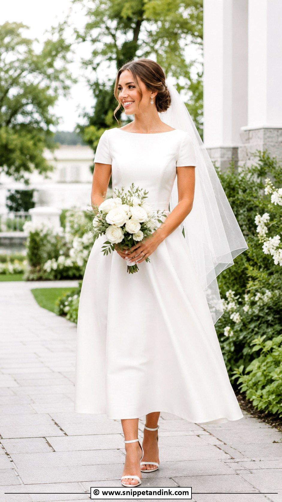 Short Sleeve Wedding Dress - Snippet and Ink - 25 Cheap Wedding Dress Ideas