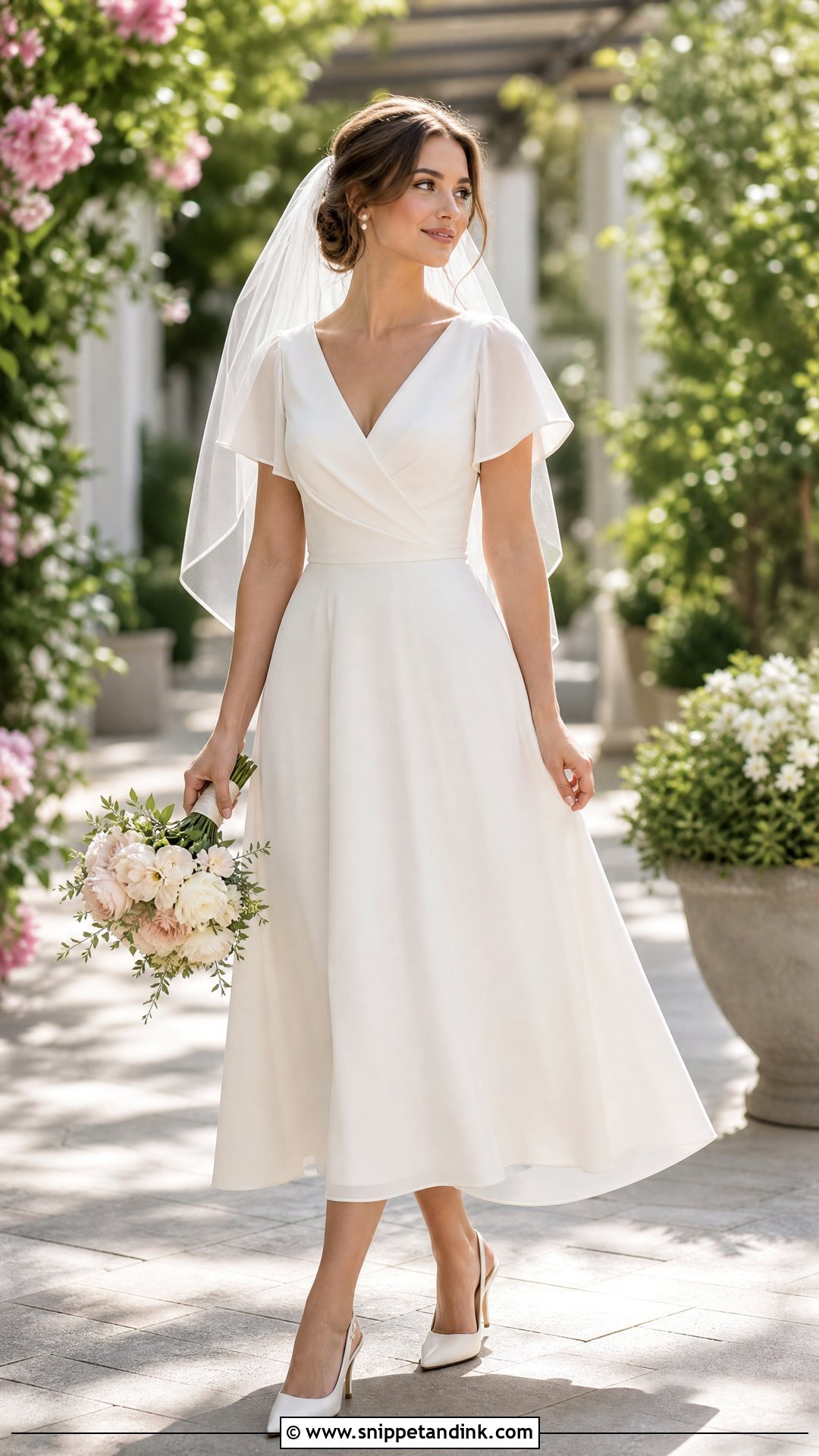 Short Sleeve Wrap Wedding Dress - Snippet and Ink - 20 Wrap Wedding Dress Ideas