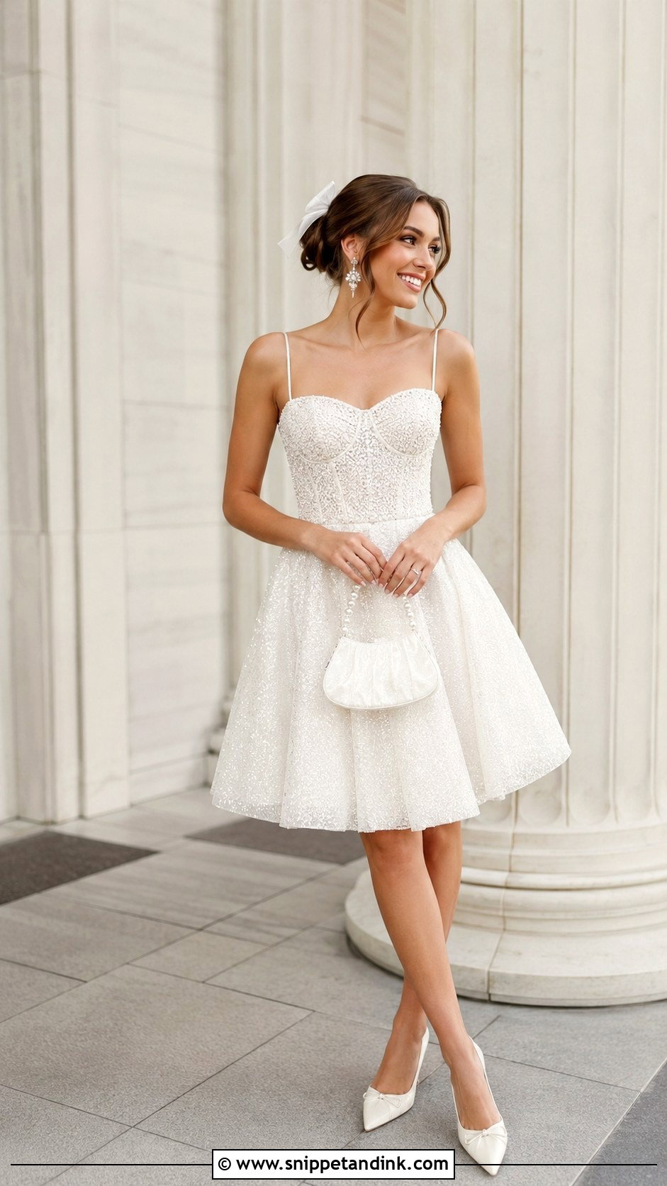 Short Sparkle Wedding Dress - Snippet and Ink - 20 Glitter Sparkle Wedding Dress Ideas