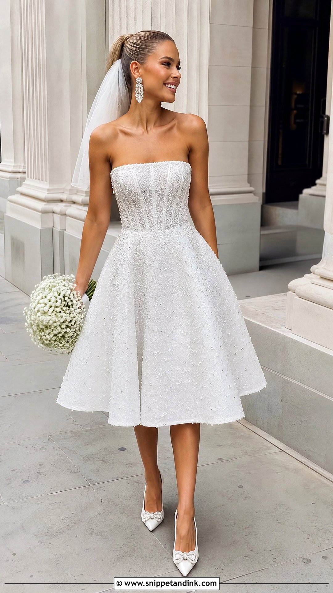 Short Sparkly Wedding Dress - Snippet and Ink - 20 Wedding Dress with Diamonds Ideas