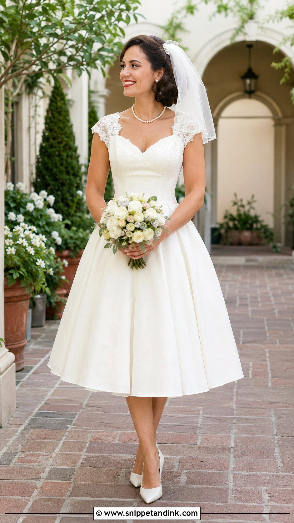 Short Tea Length Wedding Dress With Sleeves - Snippet and Ink - 25 Short Wedding Dress with Sleeves