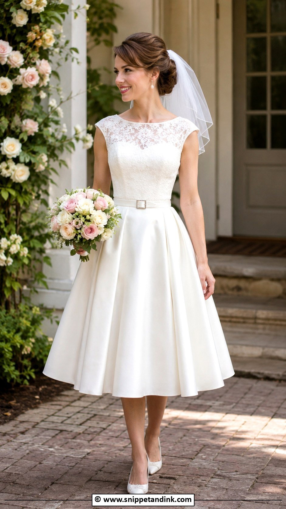 Short Tea Length Wedding Dress - Snippet and Ink - 30 Short Wedding Dresses