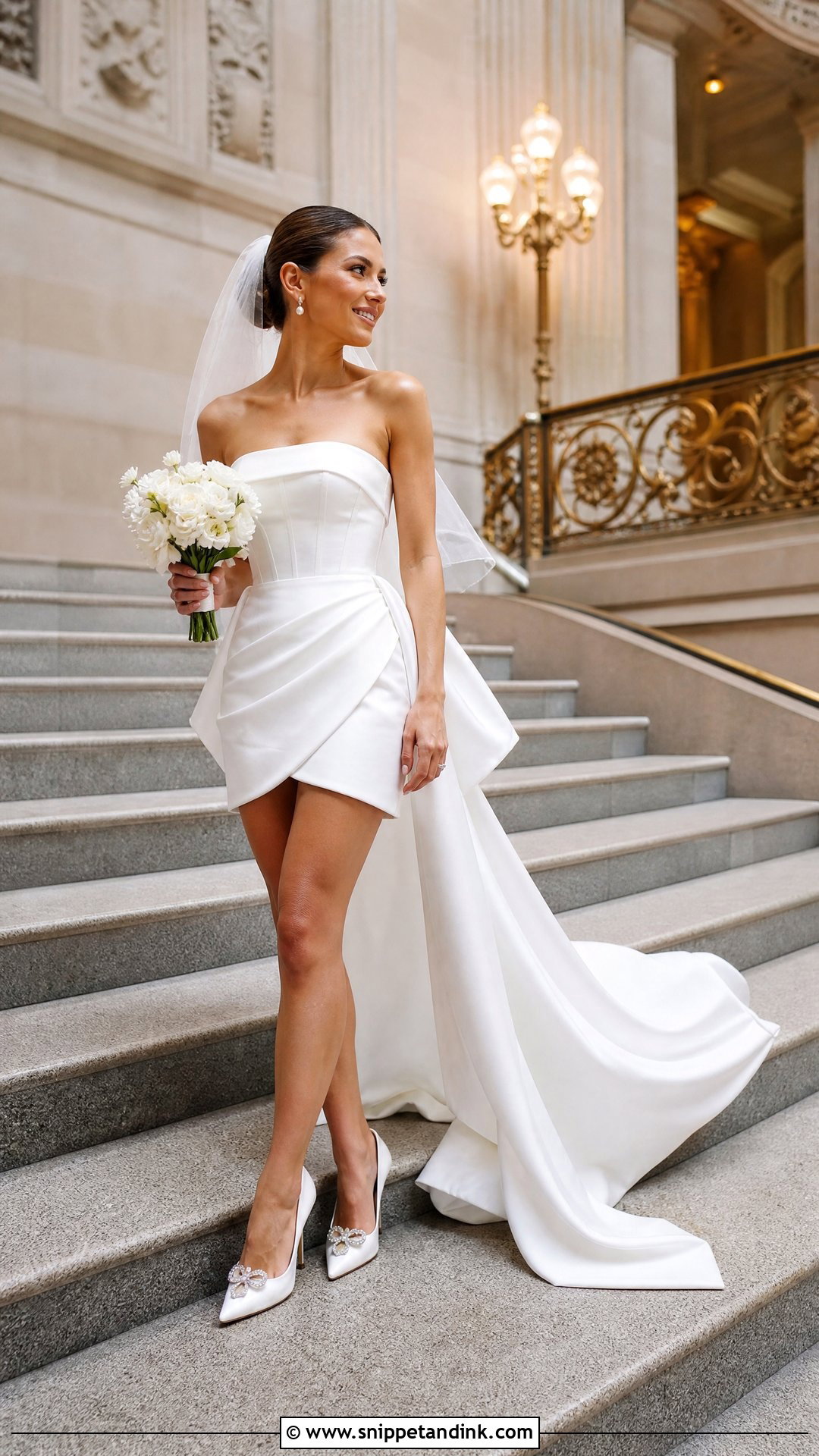 Short Wedding Dress With Detachable Train - Snippet and Ink - 25 Detachable Train Wedding Dress Ideas