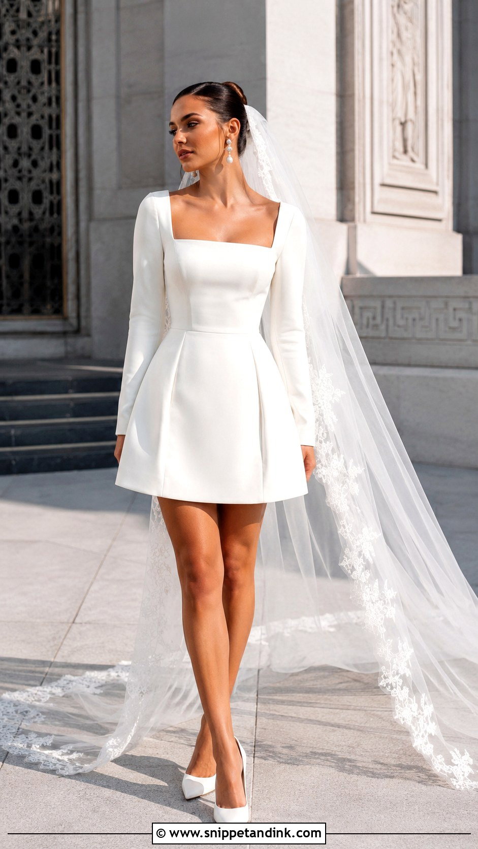 Short Wedding Dress With Veil - Snippet and Ink - 20 Latest Wedding Dress Ideas