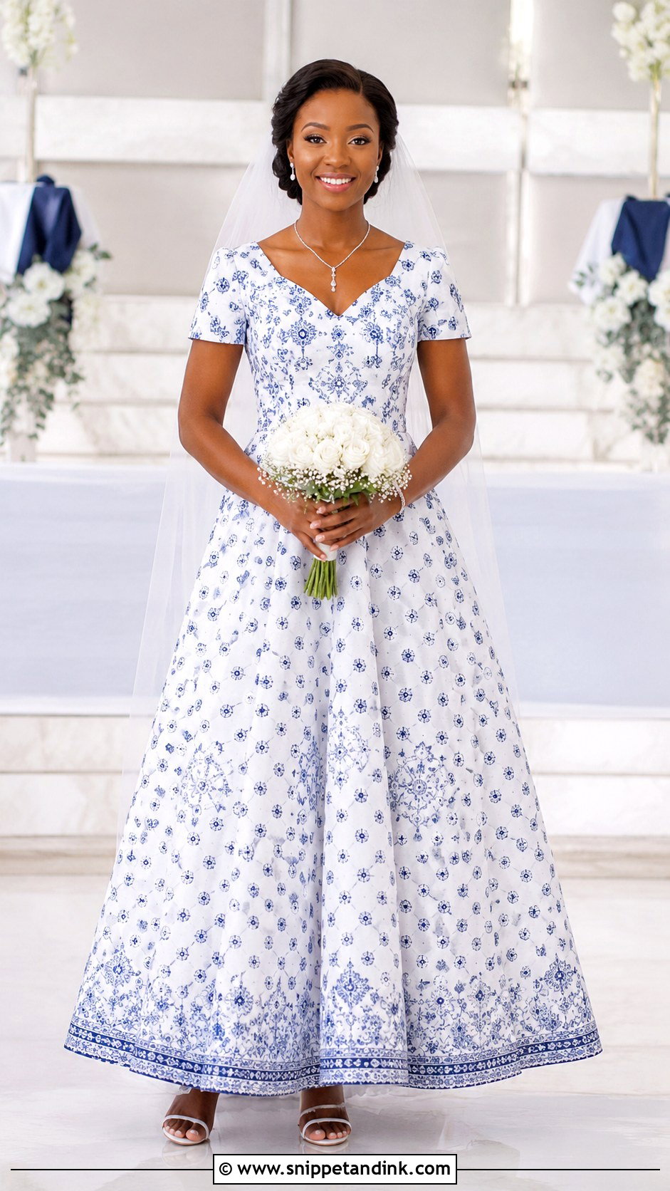 Shweshwe A Line Wedding Dress - Snippet and Ink - 30 Shweshwe Wedding Dresses