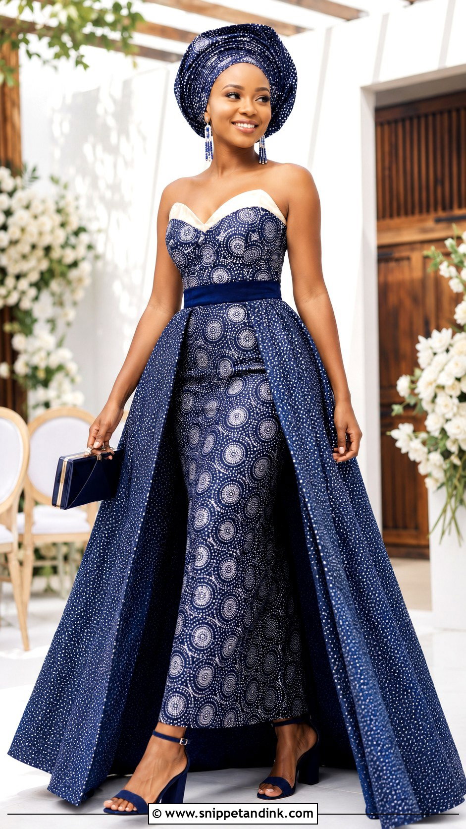 Shweshwe Bridal Gown Outfit - Snippet and Ink - 20 African Bridal Ideas