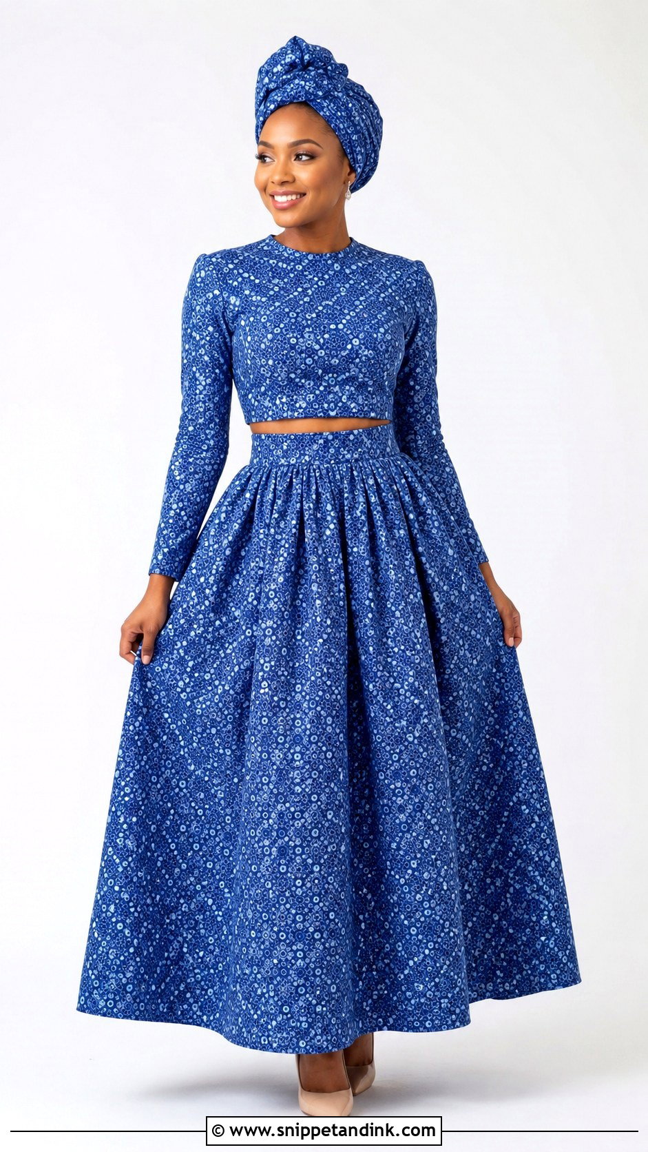 Shweshwe Two Piece Wedding Dress - Snippet and Ink - 30 Shweshwe Wedding Dresses