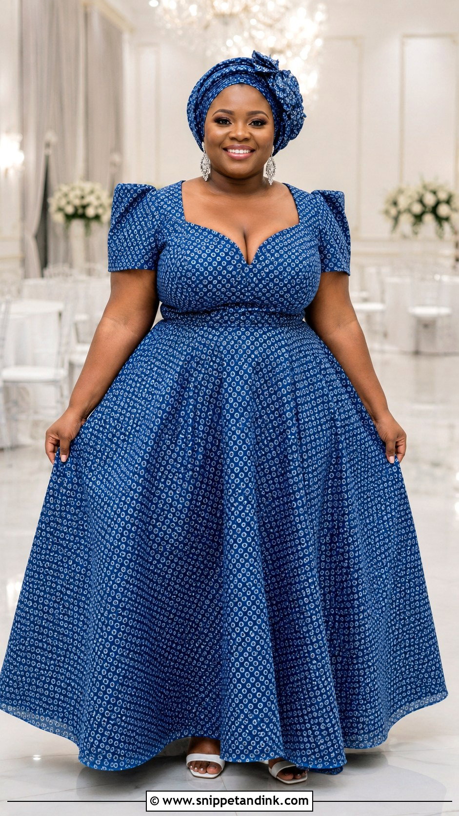 Shweshwe Wedding Dress For Plus Size Bride - Snippet and Ink - 30 Shweshwe Wedding Dresses