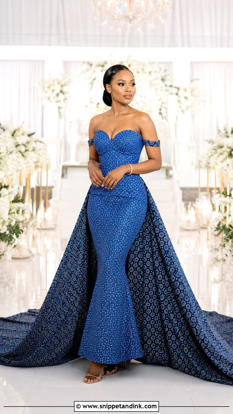 Shweshwe Wedding Dress With Train - Snippet and Ink - 30 Shweshwe Wedding Dresses